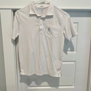 Boys white Johnnie-O collard shirt